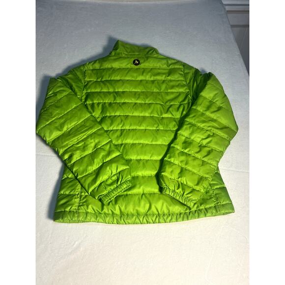 Marmot Down Puffer Jacket Womens Green 700 Down Fill Zip Coat Size Small - Picture 3 of 10